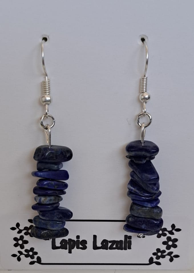 Oorbellen "Lapis Lazuli" split