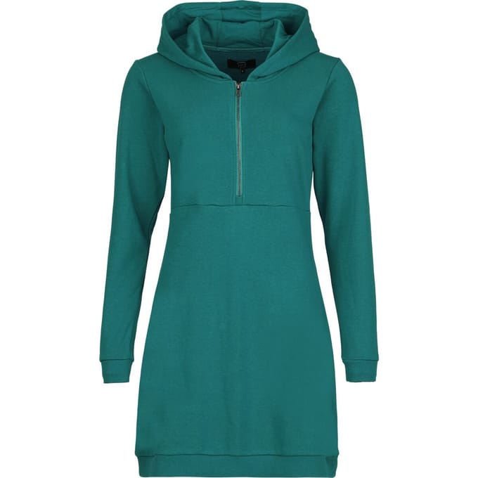 R.E.D. Rock-Engineered Design Turquoise jurk met capuchon en lange mouwen - Dames - S