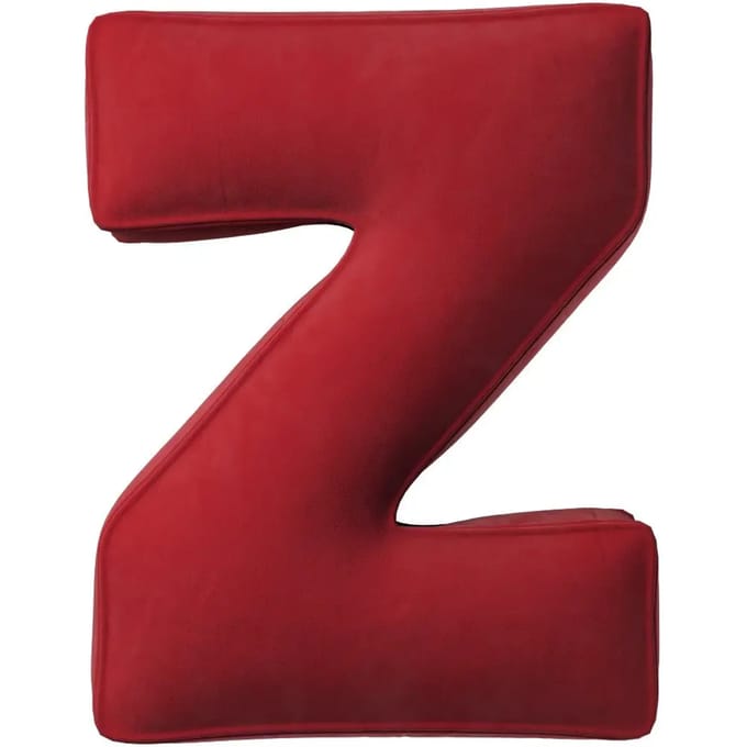 Kussen letter z Yellow Tipi Posh Velvet