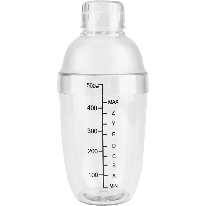 Lekvrije Transparante PC Hars Cocktail Shaker Mixer met Maatstreep Bar Tool(500 ml) white