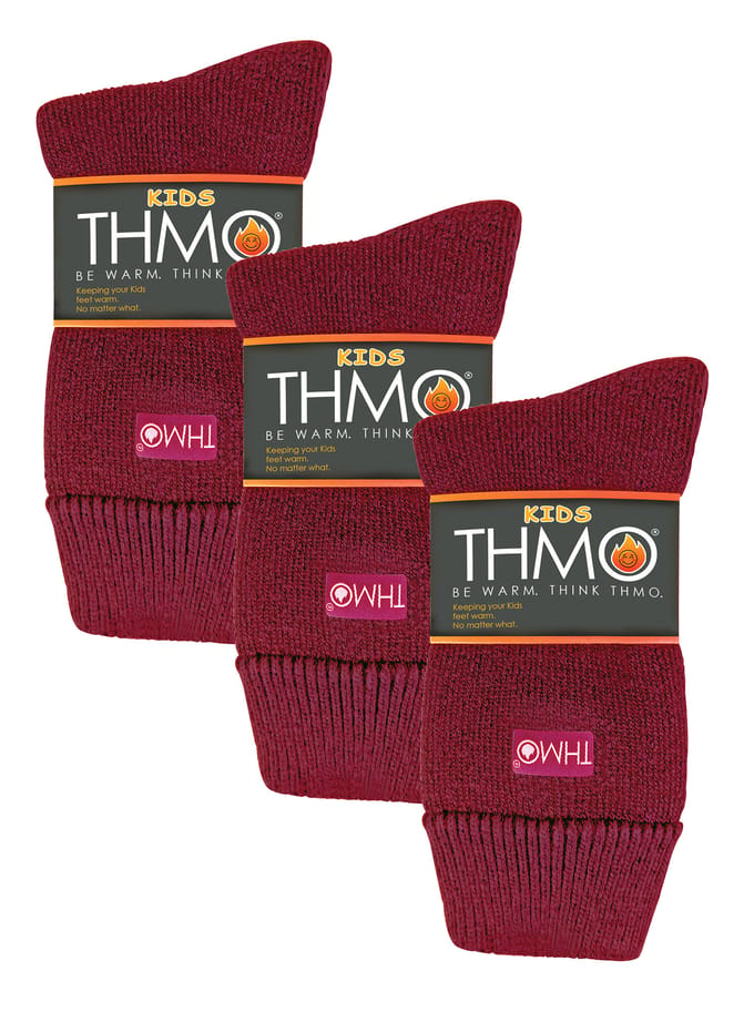 THMO - 3 paar thermo kindersokken - Fuchsia