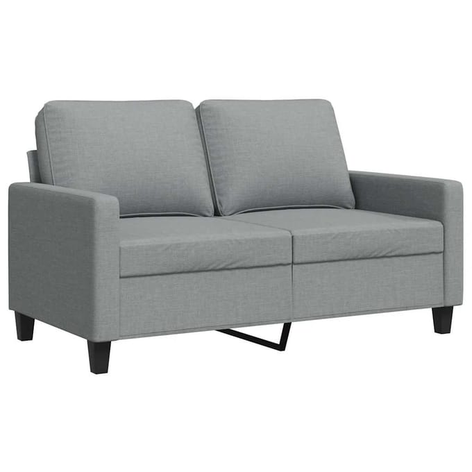 Vidaxl Bank 2-Persoons, Lichtgrijs, 120 Cm, Bekleed met Stof