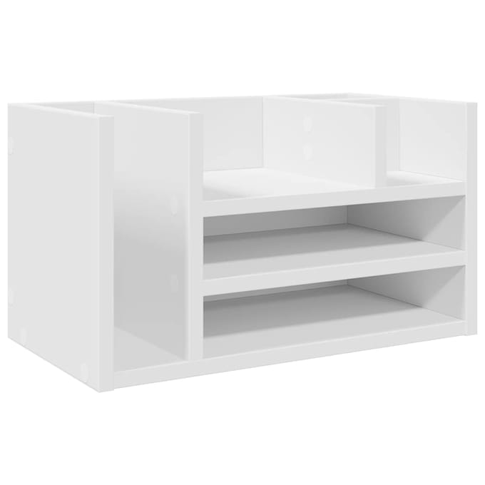 vidaXL - Bureau - organiser - 44,5x24x25 - cm - bewerkt - hout - wit