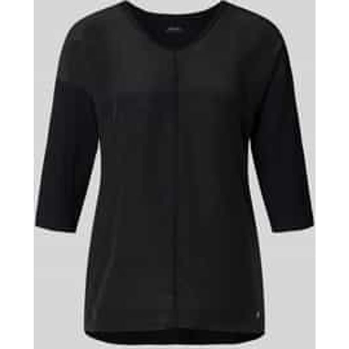 T-shirt met mouwomslag en ronde hals