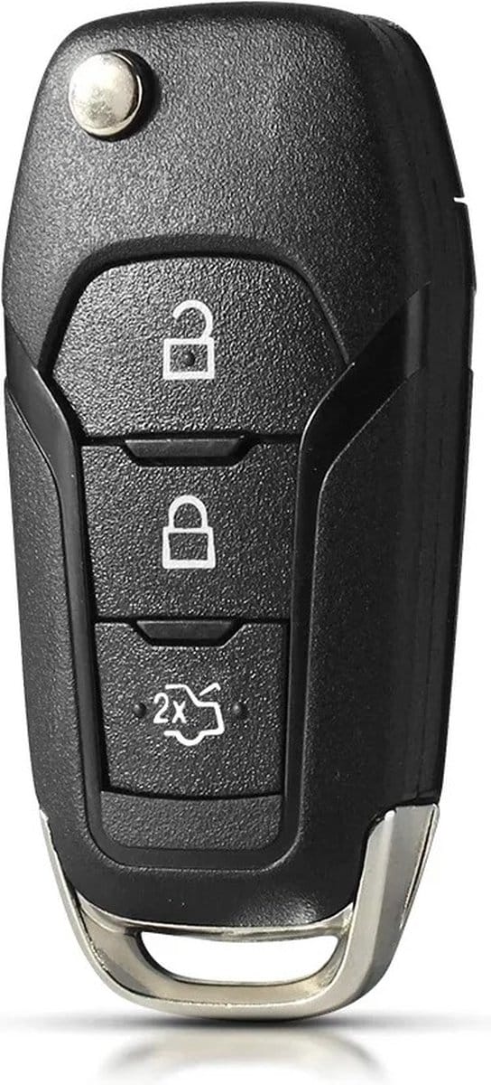 XEOD Autosleutelbehuizing - sleutelbehuizing auto - sleutel - Autosleutel / Geschikt voor: Ford 3 knops klap sleutel