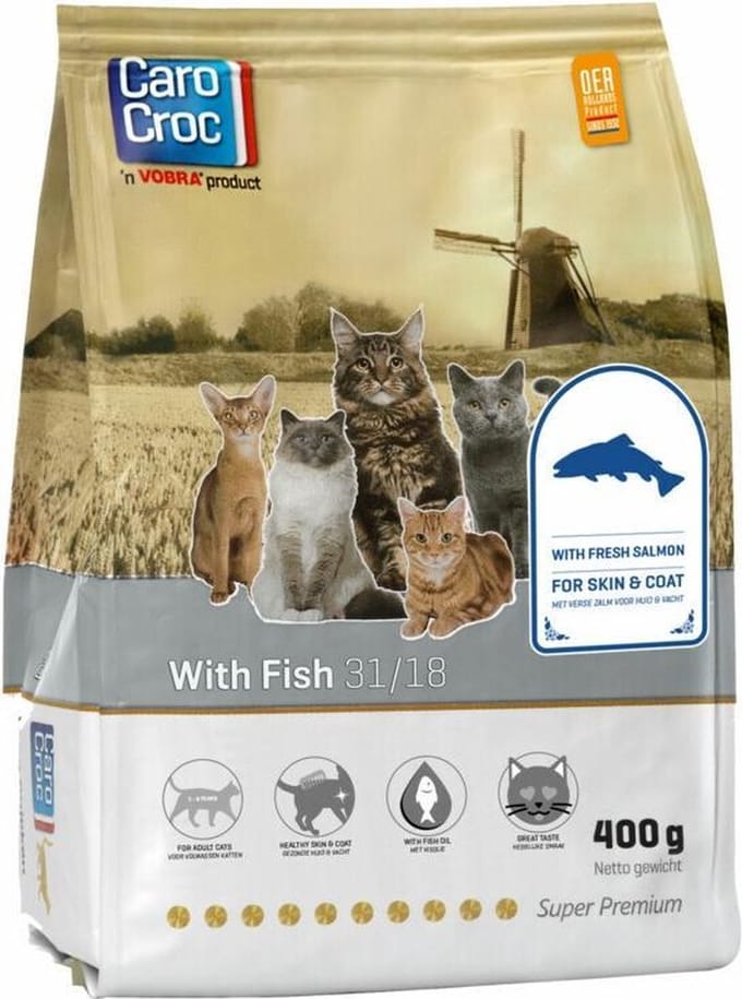 6x CaroCroc Kattenvoer Vis 31/18 400 gr