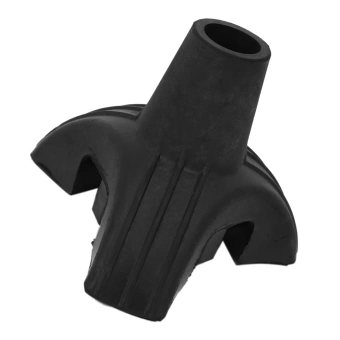 Embout de canne de marche de 19 mm en silicone souple antidérapant pour cannes pliantes black
