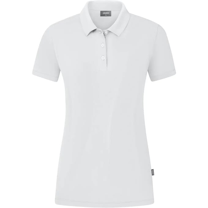 Jako Organic Polo Stretch Dames - Wit | Maat: 48