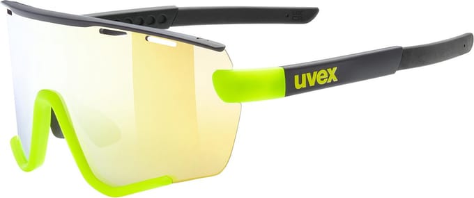 uvex Sportstyle 236 Fietsbril Black Yellow Mat - Unisex - maat UNI