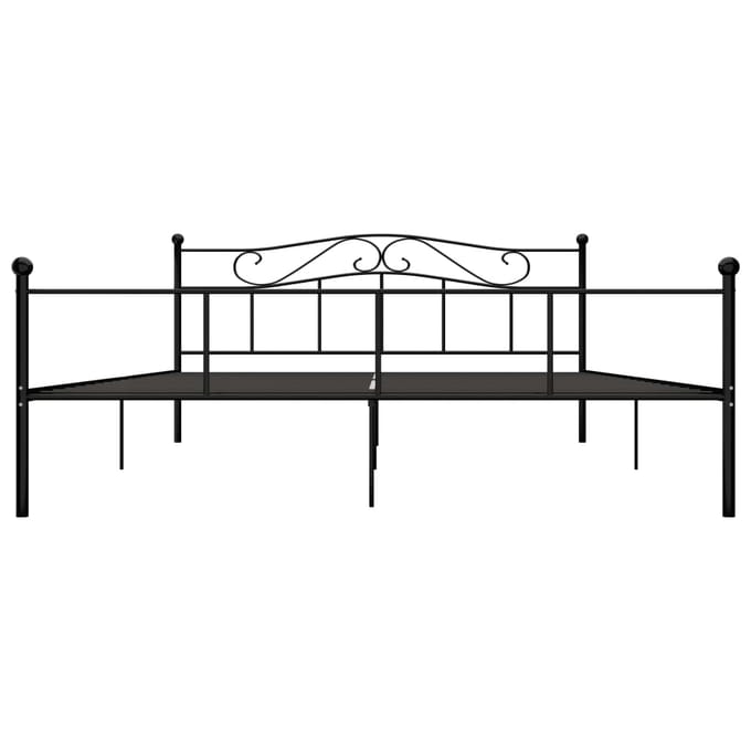 vidaXL - Bedframe - metaal - zwart - 180x200 - cm