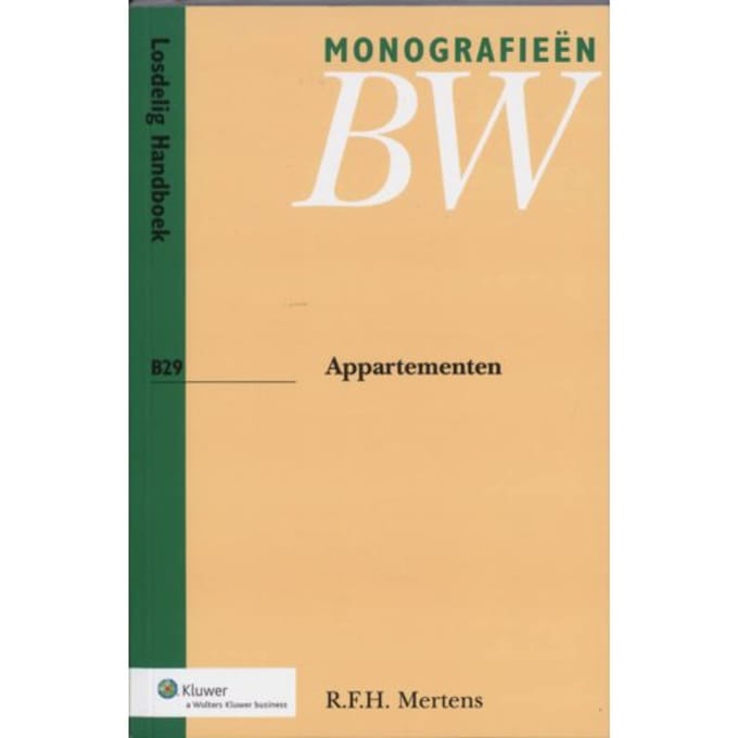 Appartementen - Monografieen Nieuw Bw - R.F.H. Mertens