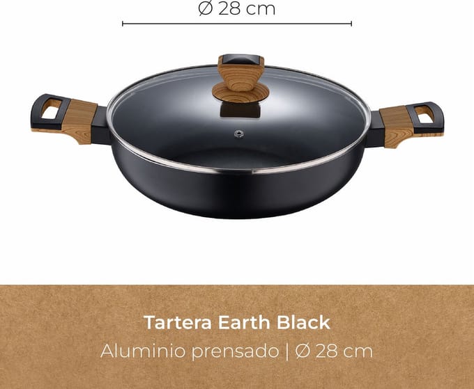 Kookpot Bergner Ø 28 cm Zwart Grijs 3,8 L