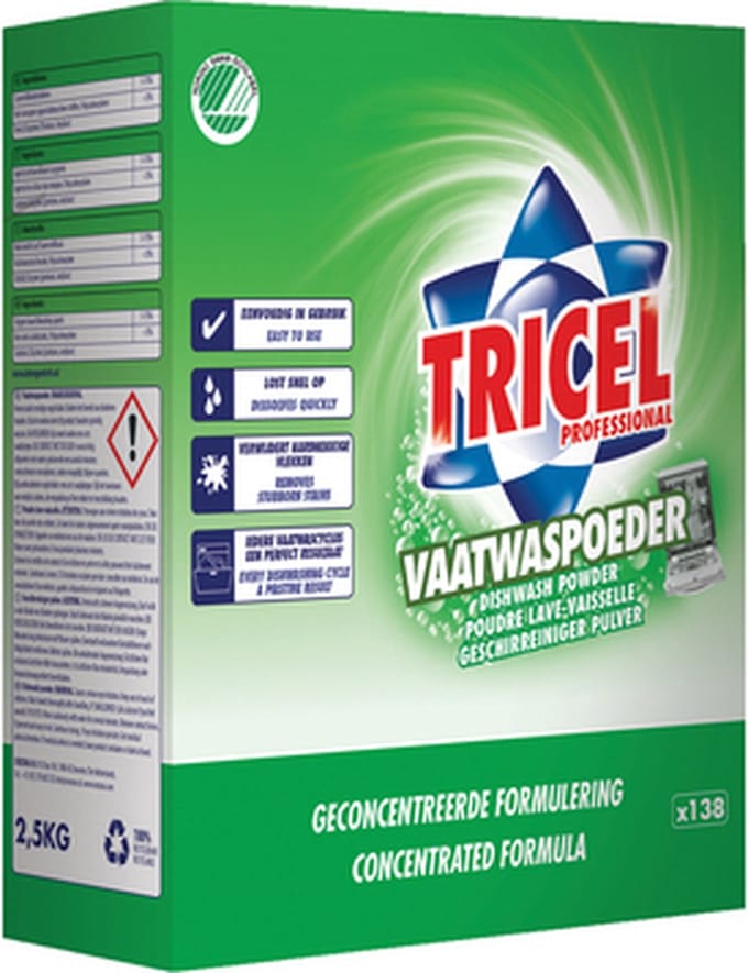 Tricel | Vaatwaspoeder | 4 x 2.5 kg