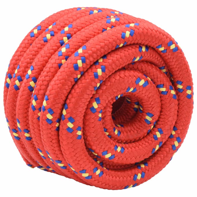 vidaXL - Boottouw - 4 - mm - 10 - m - Rood