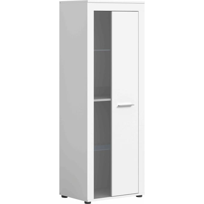Jam vitrinekast wit melamine - 35x60x159cm
