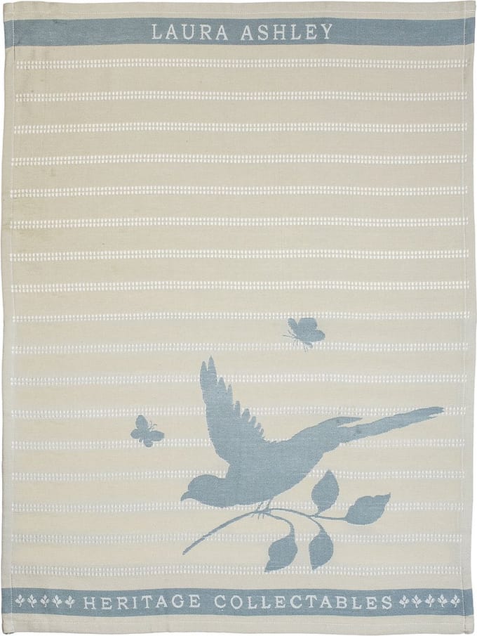 Laura Ashley Heritage Collectables - Laura Ashley Theedoek Cobblestone Bird