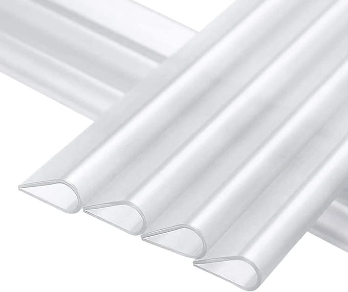Fixing Clips for Double Rod Mats, Pack of 50 Clips for Privacy Strips, PVC Transparent Clamp Rails for Privacy Strips - ShopVlot