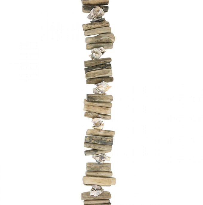 Deco slinger schelpen en drijfhout 90cm
