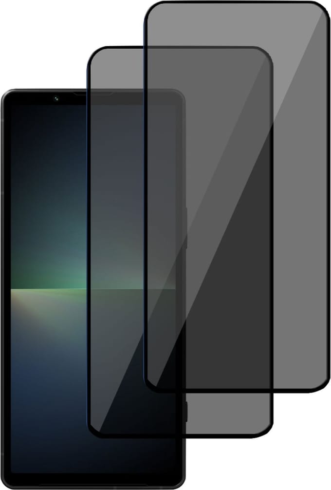 2x Privé Screenprotector geschikt voor Sony Xperia 5 V - Privacy Beschermglas - Privacy Proteqt+