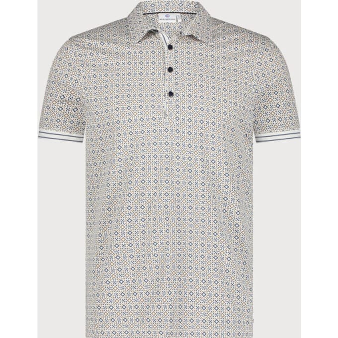 Blue Industry De microprint polo |