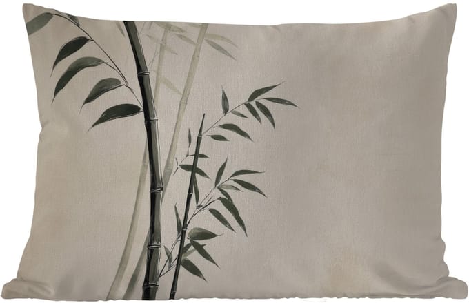 Buitenkussens - Tuin - Japandi - Bamboe - Beige - 50x30 cm