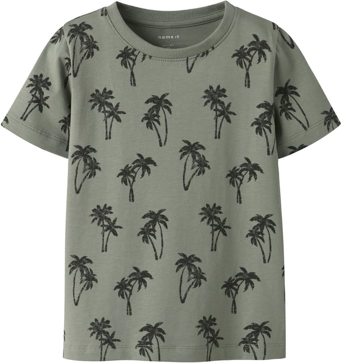 NAME IT - NMMFILLE SS TOP BOX - Jongens - T-shirts - groen - maat 92