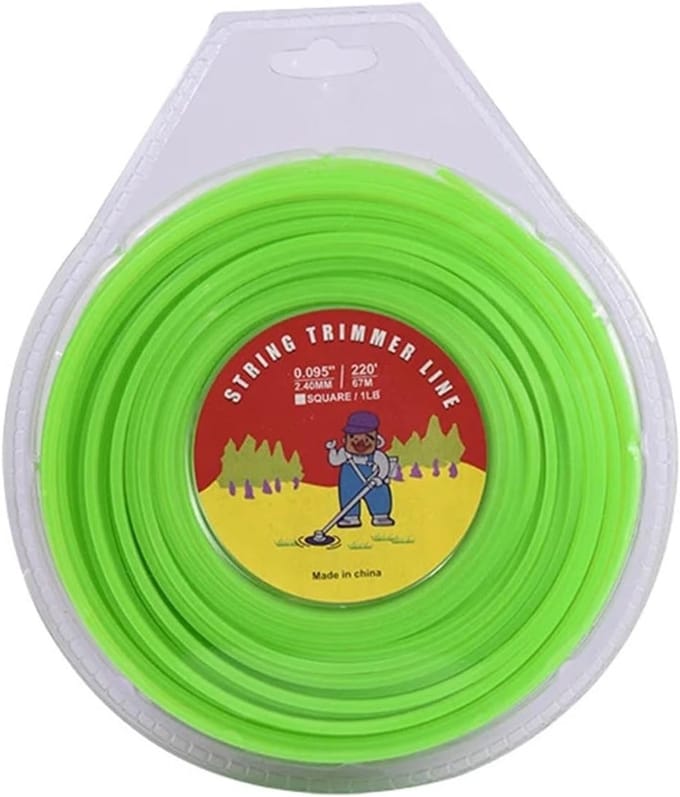 Trimmer Draad - Grasmaaier Touw - Gazon Onderhoud - Vierkante Vorm - 67 Meter - Geel