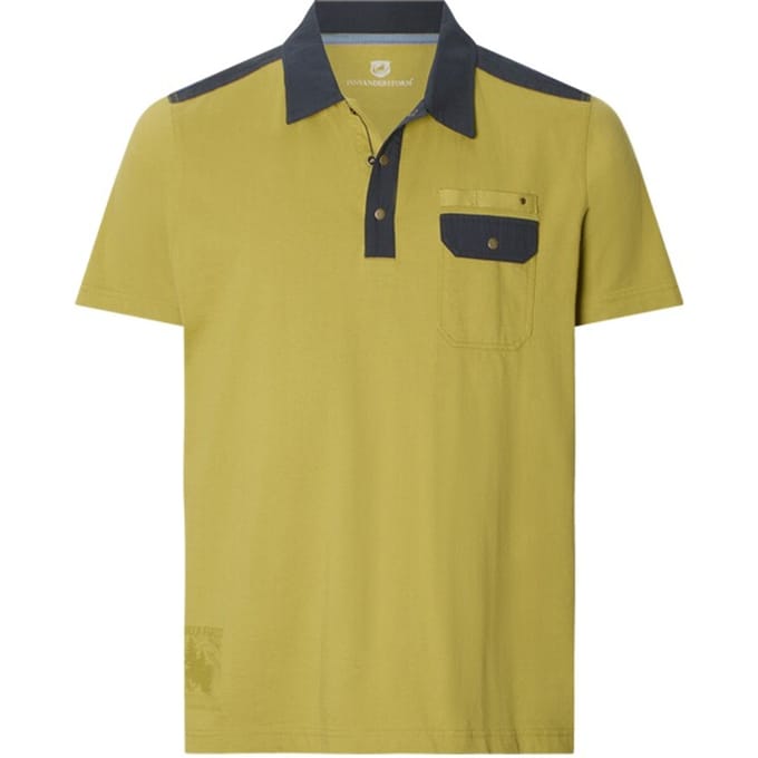 Jan Vanderstorm herren Poloshirt - 76/78 - donkergeel - Plus Size