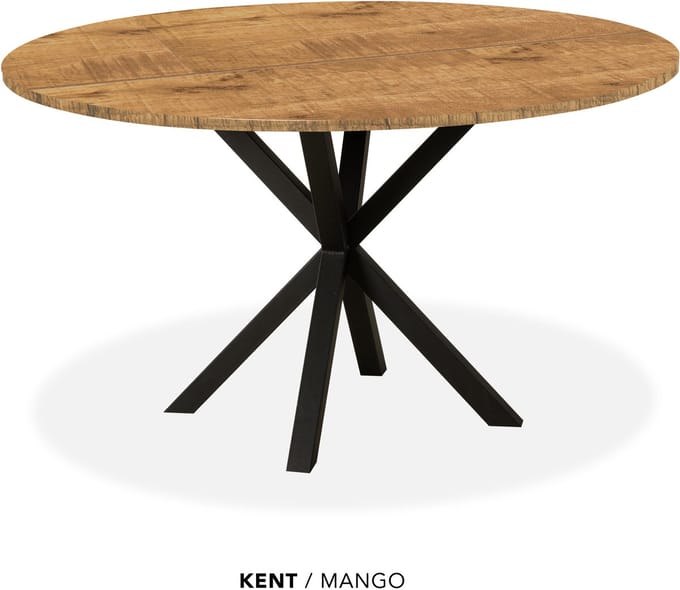 Maxfurn - Eettafel rond | Zeer krasvast | Kleur: Mango | diameter 130cm