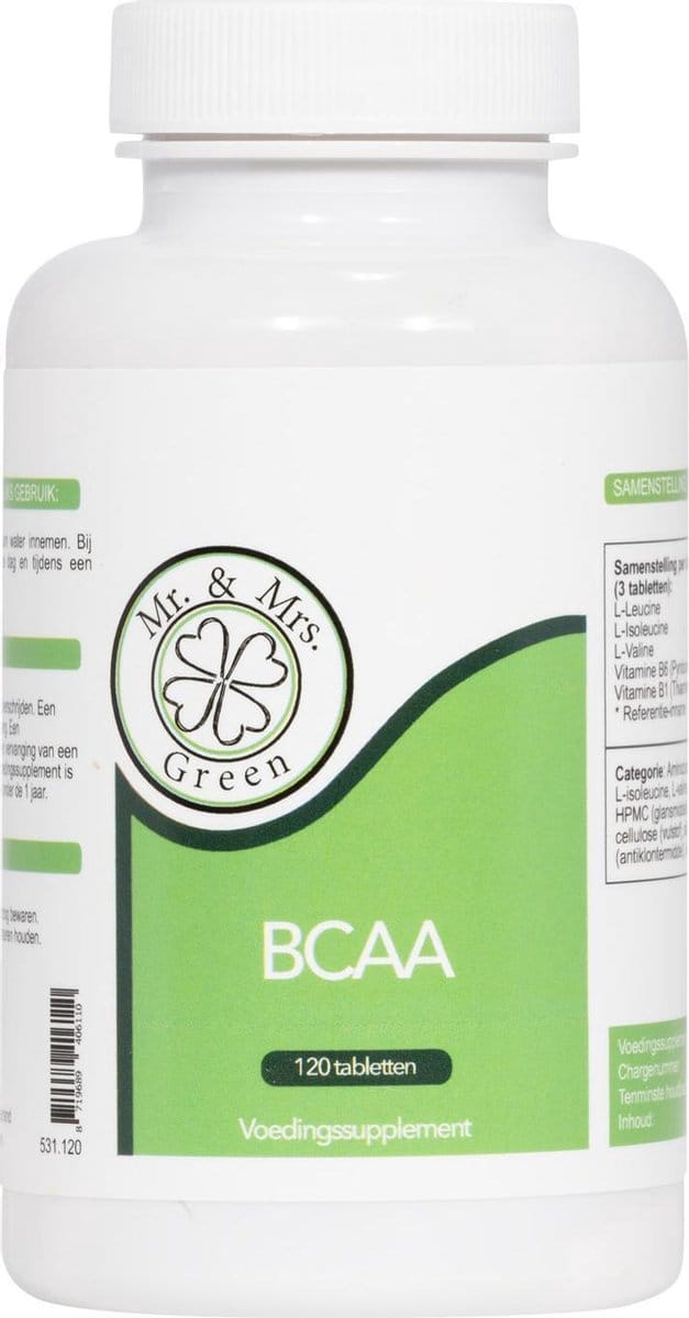 BCAA capsules, Met vitamine B1, dat de energiestofwisseling bevordert