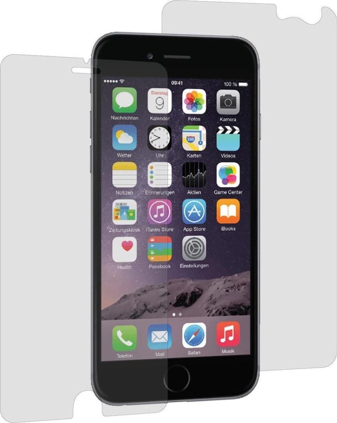 Glasfolie tempered screen protector iPhone 6 / 6s PLUS voor + achter