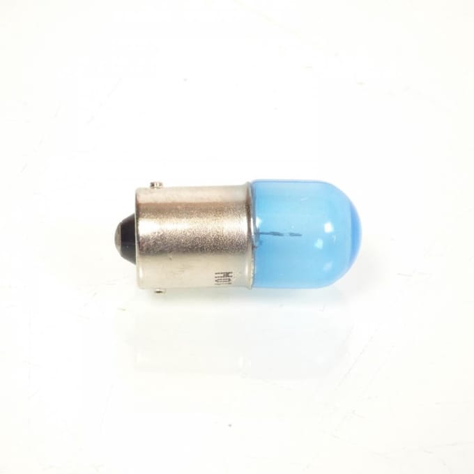 Lampje blauw BA15s 12V 10W Flosser voor motor auto scooter Nieuw