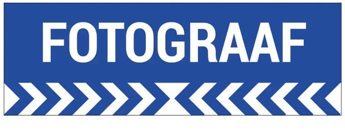 Fotograaf autosticker binnenzijde raam | 21 x 7 cm