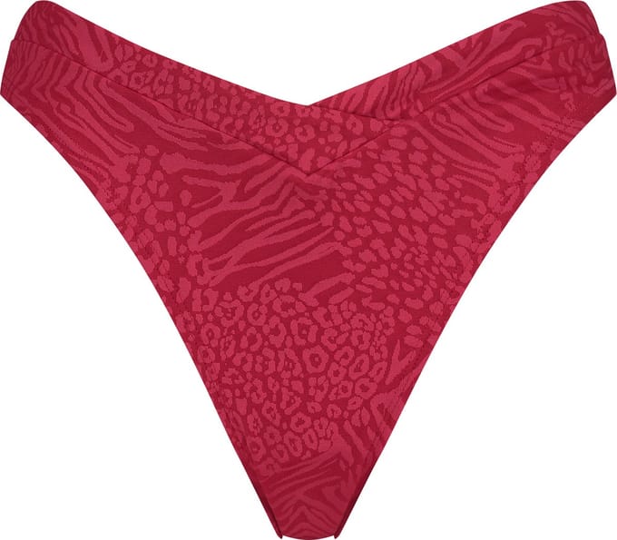 Hunkemöller Dames Badmode Hoog bikinibroekje Kai - Rood - maat M