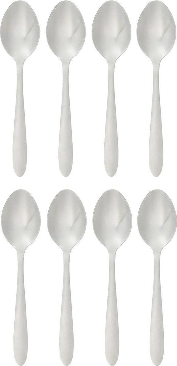 Secret de Gourmet Soeplepels/eetlepels Nevis - 8x stuks - RVS - 19 cm - Tafel bestek