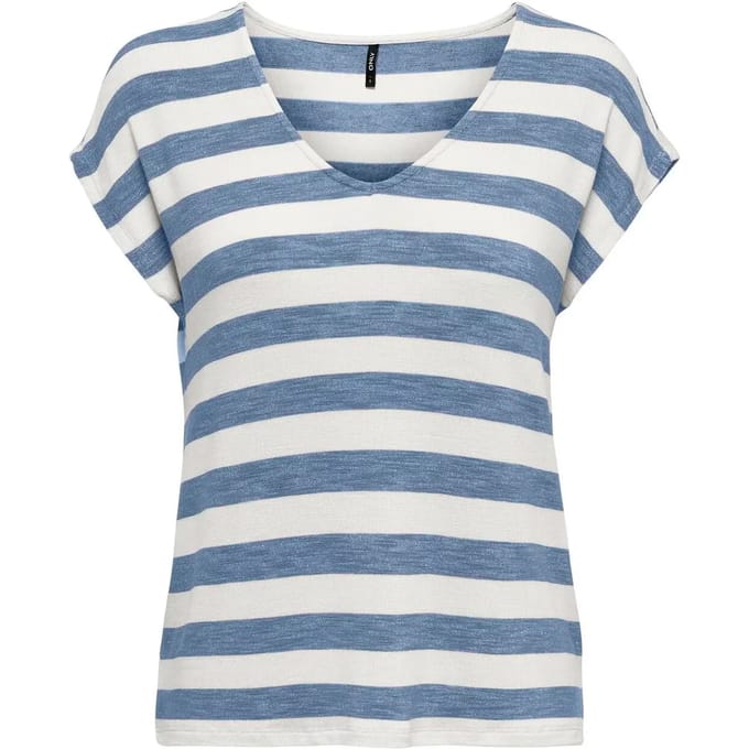 ONLY ONLLIRA LIFE S/S V-NECK TOP JRS NOOS Dames Top - Infinity Cloud Dancer