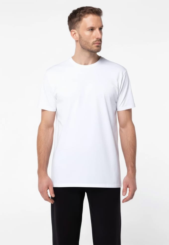 High Weight Premium Crew Neck T-shirt WIT