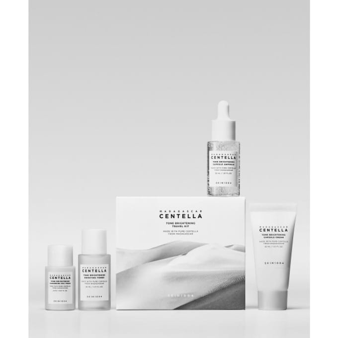 Skin1004 Madagascar Centella Kit de Voyage Éclaircissant 4 Types Tone Brightening Travel Kit (4 types) white