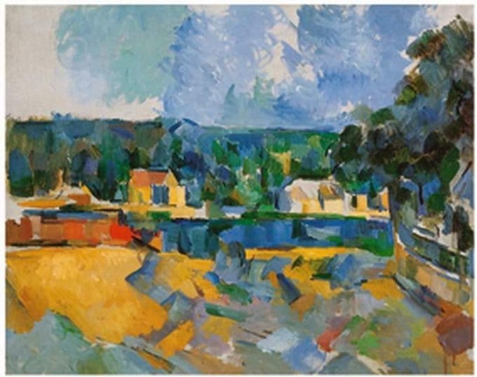 Kunstdruk Paul Cézanne - Uferlandschaft 71x56cm