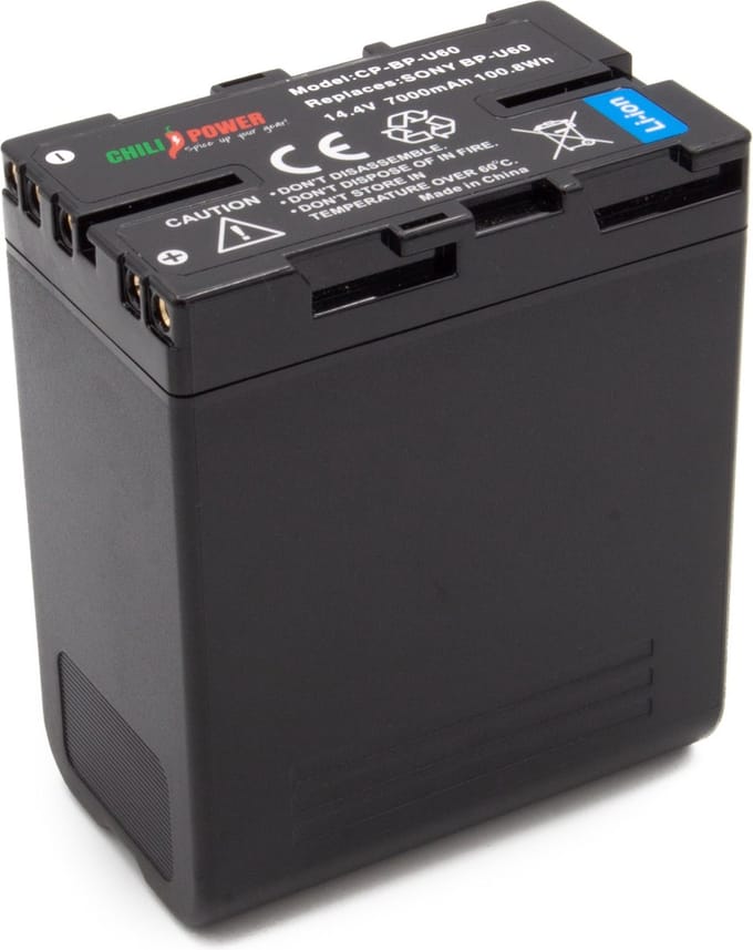 ChiliPower Sony BP-U60 accu - Extra Power - 7000mAh
