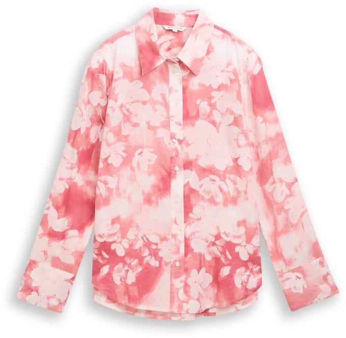 Tom Tailor - Overhemdblouse met patroon - Maat 36 - red brushed flower design