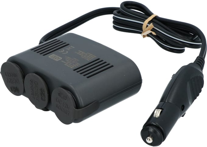 Carpoint LED 3-weg Aanstekerdoos - 12V - 10A