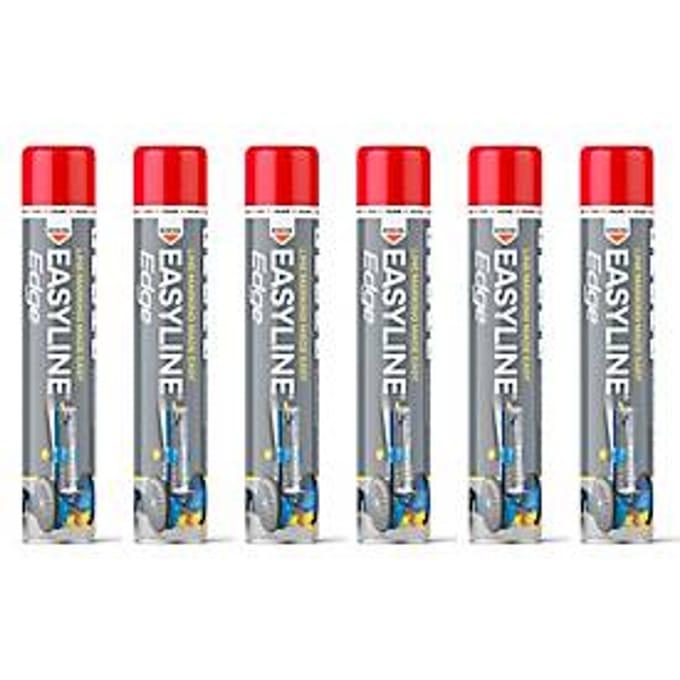 Markerverf Easyline Edge - 6 spuitbussen 750 ml - rood