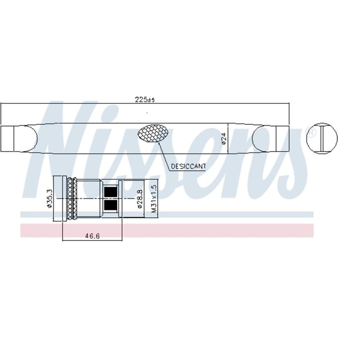 Droger, airconditioningsysteem NISSENS 95786