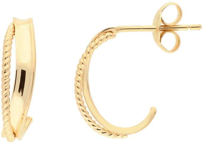 Glow 206.0620.00 Oorringen Goud 12mmx3mm Geen edelsteen