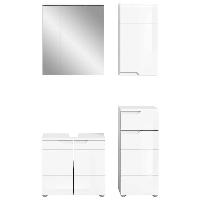 Solero badkamercombinatie wit hoogglans MDF TZ - 34x116x193cm