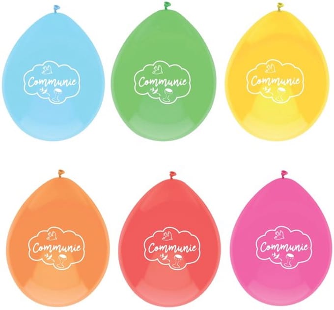 communieballonnen 15 stuks 30cm diverse kleuren communie feest