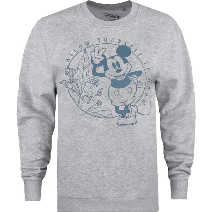 Disney Dames/dames Allow Yourself To Grow Mickey Mouse Sweatshirt (Grijze Heide)