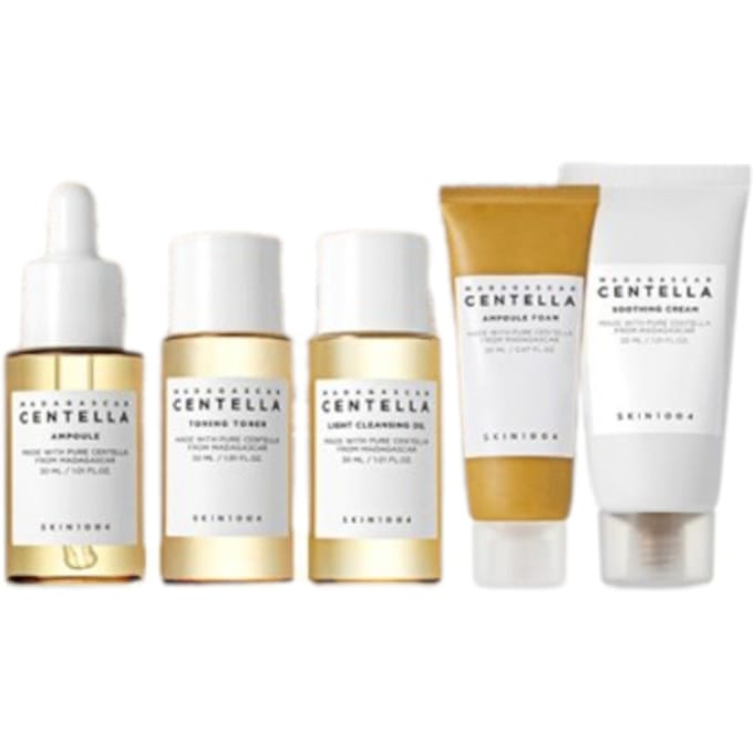 SKIN1004 Madagascar Centella 5-Staps Reisset Hydraterende Dagelijkse Huidverzorgingsset 20ml + 30ml x 4 Kit 1EA