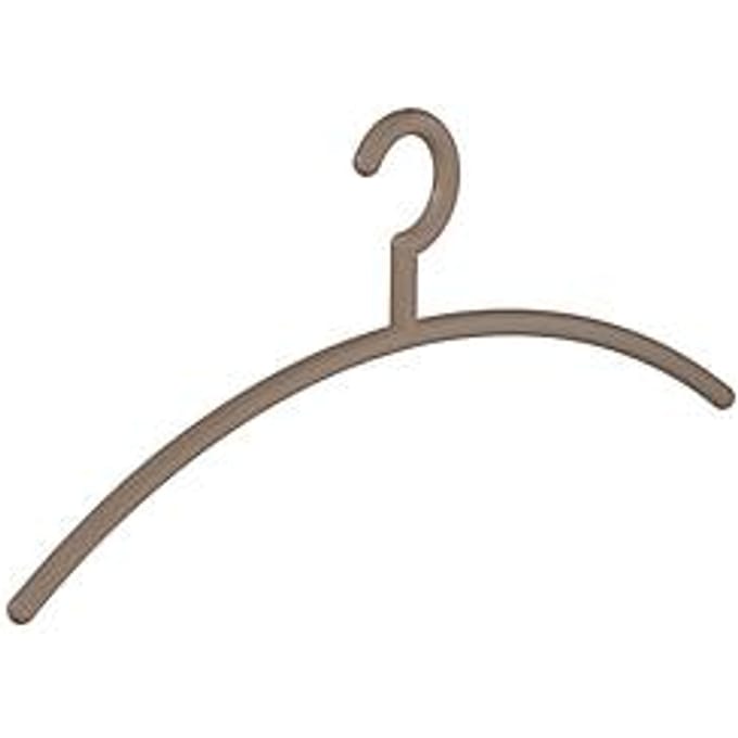 Kleerhanger - kunststof - L 500 mm - taupe - 10 stuks